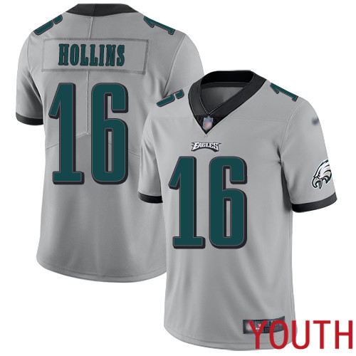 Youth Philadelphia Eagles #16 Mack Hollins Limited Silver Inverted Legend NFL Jersey Football